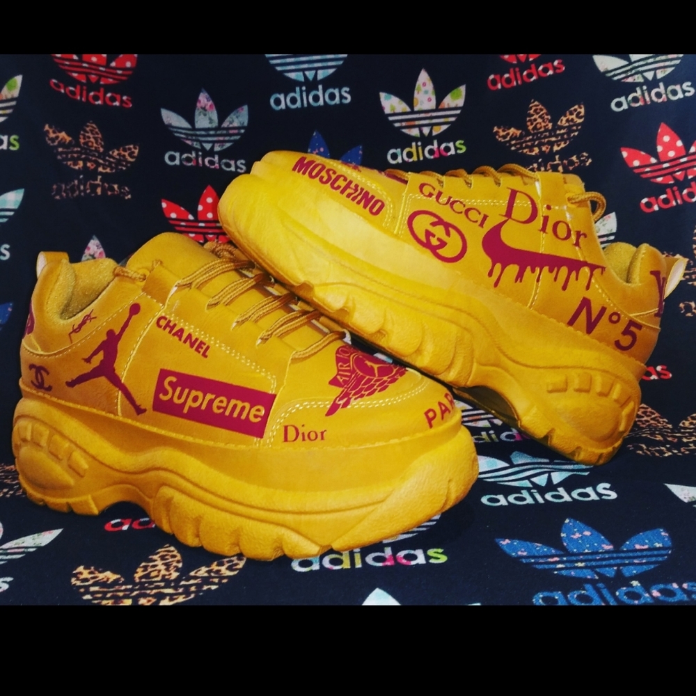 Custom Vinyl Platform Sneakers